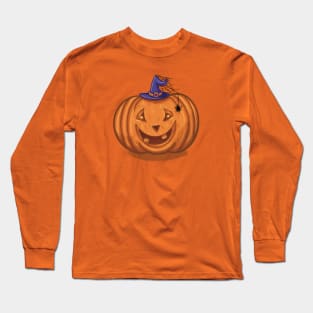 Pumpkin happy face Long Sleeve T-Shirt